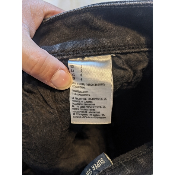 3/$20! AE Super Super Stretch Denim Lace Shorts - Picture 9 of 14